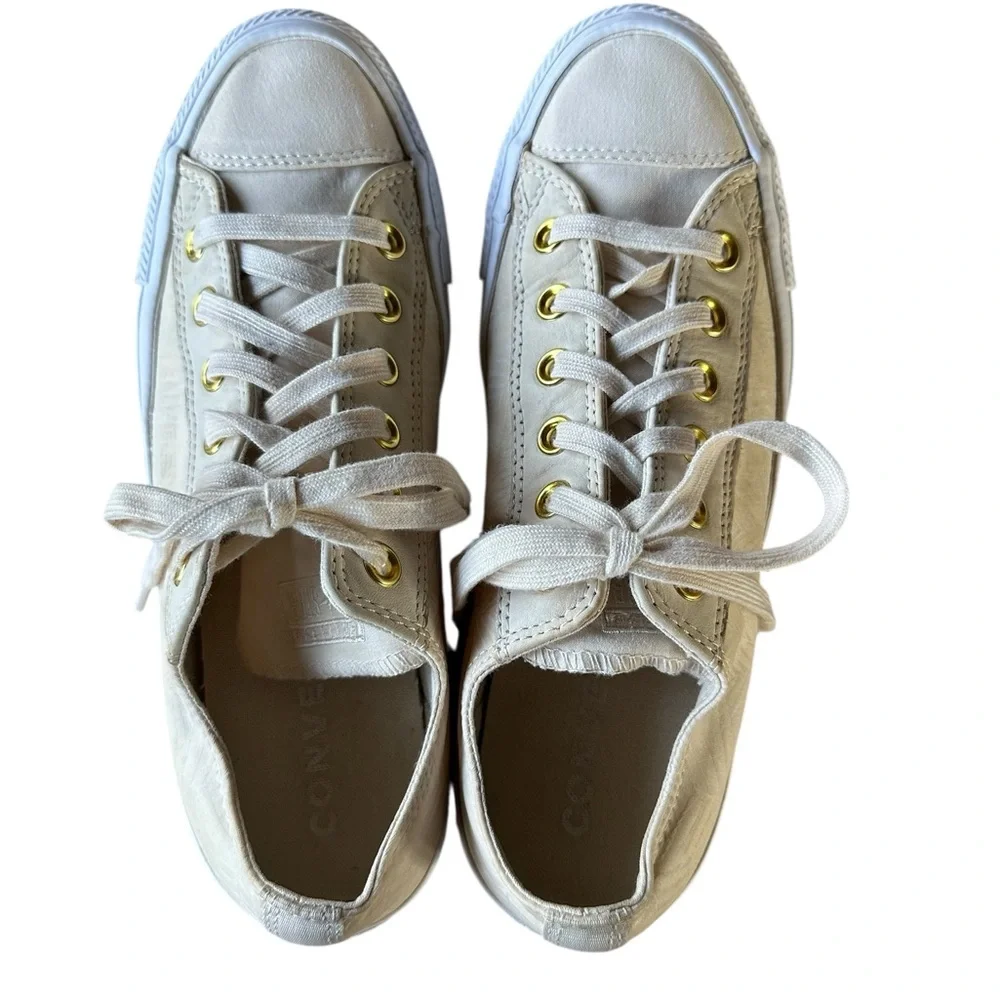 Converse Chuck Taylor All Star Summer Palm Low Top Sneakers Sz 8.5 Pale Yellow